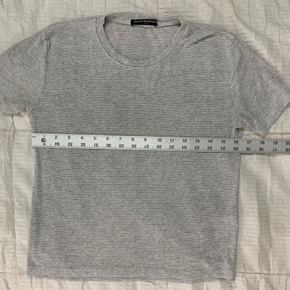 Brandy Melville - Light Gray Waffle Knot Tee - Picture 8 of 8
